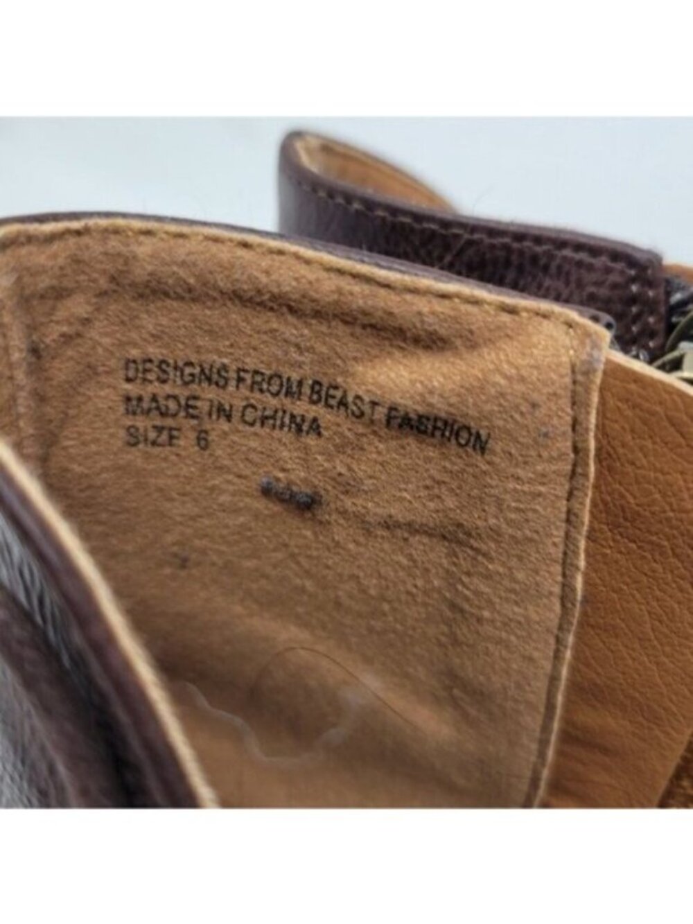 Beast Fashion | Denver Side Laced Mesh Boots Booties Brown - Picture 10 of 13